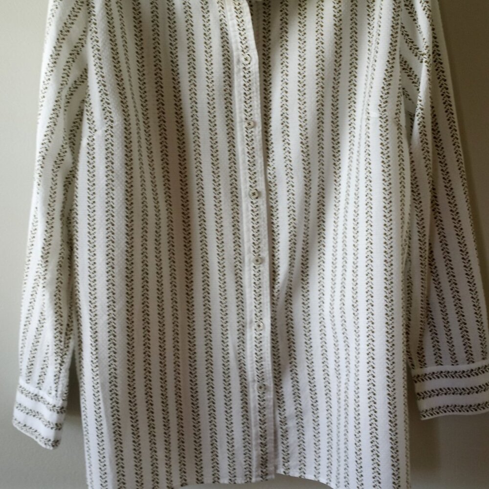 'Talbots' 100% Cotton LS Blouse XL EUC FINAL DAY 6/28/26 - Picture 2 of 10